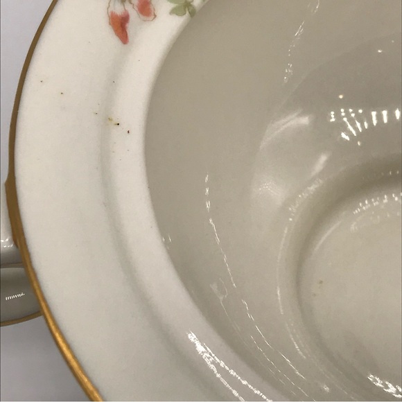 Theodore Haviland 1920 Dogwood floral Vintage Covered dish with Handles - Picture 12 of 16